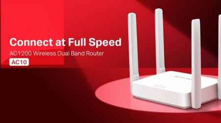 راوتر لاسلكي موزع ثنائي النطاق AC10 AC1200 Wireless Dual Band Router